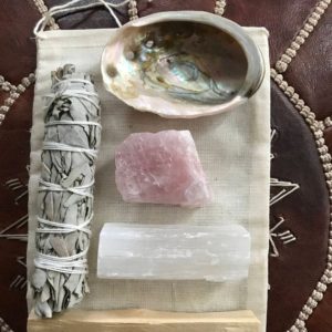 Shop Crystal Healing! Smudge kit- LOVE bundle , sage, abalone shell, rose quartz crystal, palo santo stick, selenite stick, | Shop jewelry making and beading supplies, tools & findings for DIY jewelry making and crafts. #jewelrymaking #diyjewelry #jewelrycrafts #jewelrysupplies #beading #affiliate #ad