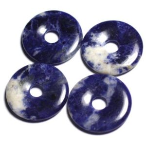 Shop Sodalite Jewelry! 1pc – Perle Pendentif Pierre – Rond Cercle Anneau Donut Pi 30mm – Sodalite bleu nuit roi blanc – 4558550091789 | Natural genuine Sodalite jewelry. Buy crystal jewelry, handmade handcrafted artisan jewelry for women.  Unique handmade gift ideas. #jewelry #beadedjewelry #beadedjewelry #gift #shopping #handmadejewelry #fashion #style #product #jewelry #affiliate #ad