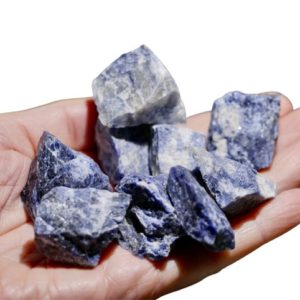 Shop Raw & Rough Sodalite Stones! Raw Sodalite 35mm+ | Natural genuine stones & crystals in various shapes & sizes. Buy raw cut, tumbled, or polished gemstones for making jewelry or crystal healing energy vibration raising reiki stones. #crystals #gemstones #crystalhealing #crystalsandgemstones #energyhealing #affiliate #ad