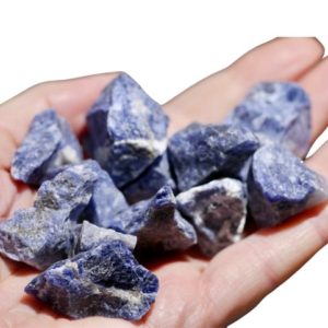Shop Raw & Rough Sodalite Stones! Raw Sodalite Chunks, S-size, blue Sodalite Stones blue rocks | Natural genuine stones & crystals in various shapes & sizes. Buy raw cut, tumbled, or polished gemstones for making jewelry or crystal healing energy vibration raising reiki stones. #crystals #gemstones #crystalhealing #crystalsandgemstones #energyhealing #affiliate #ad
