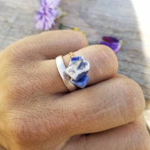 Shop Sodalite Jewelry! Sodalite ring- made to order custom size, dainty crystal ring sodalite crystal ring | Natural genuine Sodalite jewelry. Buy crystal jewelry, handmade handcrafted artisan jewelry for women.  Unique handmade gift ideas. #jewelry #beadedjewelry #beadedjewelry #gift #shopping #handmadejewelry #fashion #style #product #jewelry #affiliate #ad