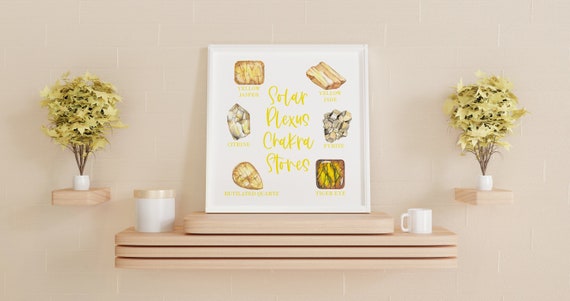 Solar Plexus Chakra Stones Chart | This Printable Poster Shows Several Crystals That Can Be Used To Work With Your Solar Plexus Chakra.