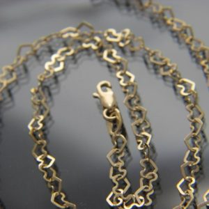 Shop Chain for Jewelry Making! SOLID 14k gold Heart Link  chain necklace 3.5mm  chain 16",18",20",22",24"  (WHOLESALE PRICE) | Shop jewelry making and beading supplies, tools & findings for DIY jewelry making and crafts. #jewelrymaking #diyjewelry #jewelrycrafts #jewelrysupplies #beading #affiliate #ad