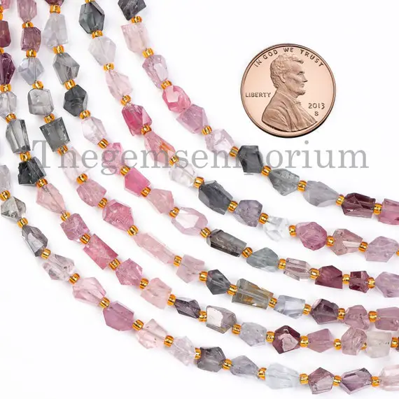 Multi Spinel Nuggets Beads,  3x4-4x7mm Multi Spinel Nuggets, Spinel Faceted Beads, Fancy Nugget Beads, Beads For Jewelry, Spinel Strand