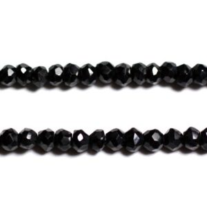Shop Spinel Faceted Beads! 10pc – Perles Pierre – Spinelle noir Rondelles Facettées 4-5mm – 8741140010260 | Natural genuine faceted Spinel beads for beading and jewelry making.  #jewelry #beads #beadedjewelry #diyjewelry #jewelrymaking #beadstore #beading #affiliate #ad