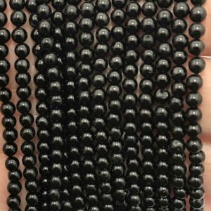 Shop Spinel Round Beads! 3.5 – 4 mm Black Spinel Plain Round Beads Strand Sale / 4 mm Round Beads Sale / Black Spinel Round Beads / Wholesale Beads / Black Spinel | Natural genuine round Spinel beads for beading and jewelry making.  #jewelry #beads #beadedjewelry #diyjewelry #jewelrymaking #beadstore #beading #affiliate #ad