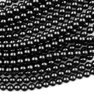 Shop Spinel Round Beads! AAA Genuine Natural Black Spinel 4mm 6mm 8mm 10mm Smooth Round Beads Gemstone 15.5" Strand | Natural genuine round Spinel beads for beading and jewelry making.  #jewelry #beads #beadedjewelry #diyjewelry #jewelrymaking #beadstore #beading #affiliate #ad