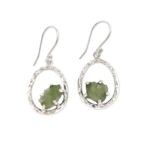 Shop Moldavite Earrings! Starborn Moldavite Earrings | Natural genuine Moldavite earrings. Buy crystal jewelry, handmade handcrafted artisan jewelry for women.  Unique handmade gift ideas. #jewelry #beadedearrings #beadedjewelry #gift #shopping #handmadejewelry #fashion #style #product #earrings #affiliate #ad