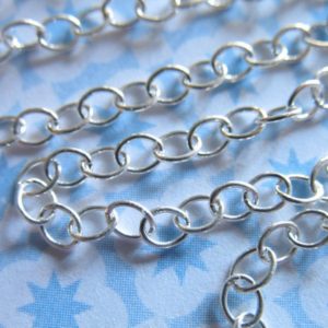 Shop Chain for Jewelry Making! Sterling Silver Chain by the Foot / Rounded Cable Necklace Chain / 3.5×2.8 mm wholesale bulk chain  MMSS..m42 hp | Shop jewelry making and beading supplies, tools & findings for DIY jewelry making and crafts. #jewelrymaking #diyjewelry #jewelrycrafts #jewelrysupplies #beading #affiliate #ad