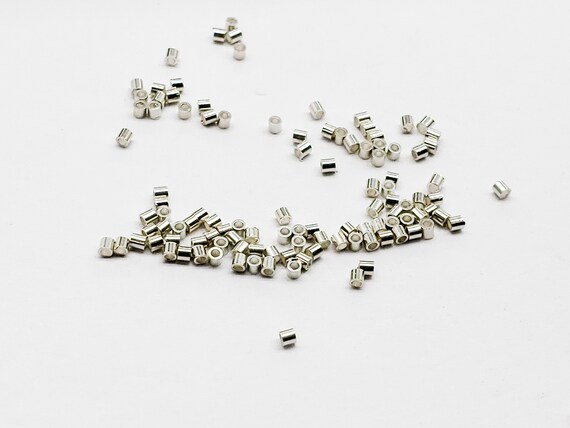 Sterling Silver Micro Crimp Beads 1mm X 1mm | 200 Pieces | Bulk Savings On 1000 Pieces, 3000 Pieces | Made In Usa