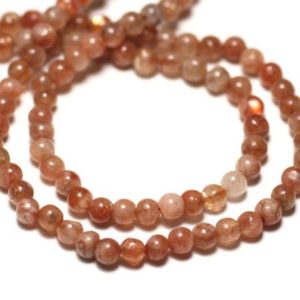 Shop Sunstone Bead Shapes! Wire 33cm 105pc approx – Stone Beads – Sunstone Balls 3-3.5mm | Natural genuine other-shape Sunstone beads for beading and jewelry making.  #jewelry #beads #beadedjewelry #diyjewelry #jewelrymaking #beadstore #beading #affiliate #ad