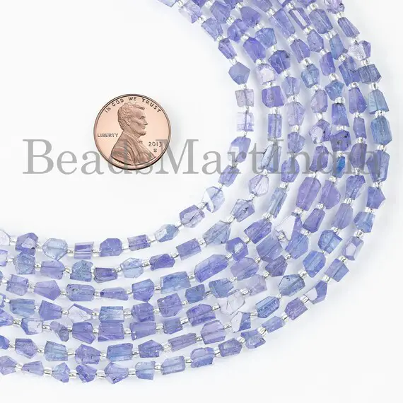 Natural Tanzanite Beads, 5x6-6x10 Mm Tanzanite Nuggets Beads, Tanzanite Faceted Beads, Tanzanite Gemstone Beads, Tanzanite Jewelry Beads