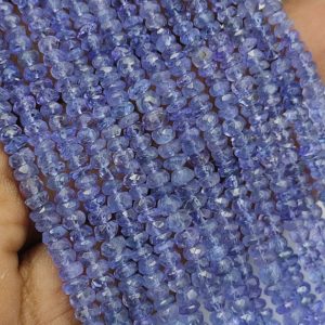 Shop Tanzanite Faceted Beads! Beautiful Natural Tanzanite Faceted Rondelle Beads,Tanzanite Faceted Beads,Tanzanite Rondelle Beads,Tanzanite Beads ,3-4 MM Tanzanite Beads | Natural genuine faceted Tanzanite beads for beading and jewelry making.  #jewelry #beads #beadedjewelry #diyjewelry #jewelrymaking #beadstore #beading #affiliate #ad