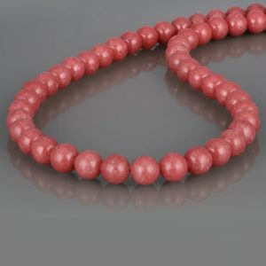 Natural Thulite Necklace, Handmade Gemstone Necklace, Birthstone Jewelry, Thulite Beaded Necklace, Statement Necklace, Necklace For Women | Natural genuine Gemstone necklaces. Buy crystal jewelry, handmade handcrafted artisan jewelry for women.  Unique handmade gift ideas. #jewelry #beadednecklaces #beadedjewelry #gift #shopping #handmadejewelry #fashion #style #product #necklaces #affiliate #ad
