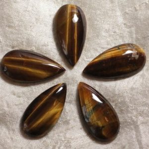 Shop Tiger Eye Cabochons! Cabochon de Pierre – Oeil de Tigre – Goutte 40 x 20 mm  4558550035608 | Natural genuine stones & crystals in various shapes & sizes. Buy raw cut, tumbled, or polished gemstones for making jewelry or crystal healing energy vibration raising reiki stones. #crystals #gemstones #crystalhealing #crystalsandgemstones #energyhealing #affiliate #ad