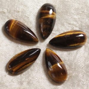 Shop Tiger Eye Cabochons! Cabochon de Pierre – Oeil de Tigre – Goutte 25 x 12 mm  4558550035981 | Natural genuine stones & crystals in various shapes & sizes. Buy raw cut, tumbled, or polished gemstones for making jewelry or crystal healing energy vibration raising reiki stones. #crystals #gemstones #crystalhealing #crystalsandgemstones #energyhealing #affiliate #ad
