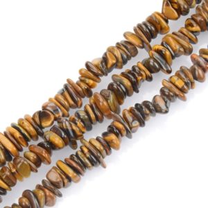 Shop Tiger Eye Chip & Nugget Beads! 1 Strand/15" Natural Gold Yellow Tiger's Eye Gemstone Free Form 8-10mm Tumbled Pebble Rock Stone Beads for Earrings Bracelet Jewelry Making | Natural genuine chip Tiger Eye beads for beading and jewelry making.  #jewelry #beads #beadedjewelry #diyjewelry #jewelrymaking #beadstore #beading #affiliate #ad