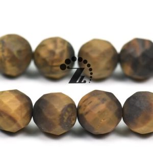 Shop Tiger Eye Faceted Beads! Yellow tiger eye,15" full strand natural Yellow tiger eye Beads,matte 64 faceted round beads,faceted tiger eye, Healing Stone,8mm | Natural genuine faceted Tiger Eye beads for beading and jewelry making.  #jewelry #beads #beadedjewelry #diyjewelry #jewelrymaking #beadstore #beading #affiliate #ad