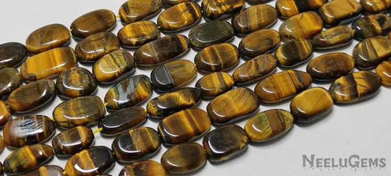 Natural Yellow Tiger's Eye Smooth Nugget Shape Gemstone Beads,tiger's Eye Pebble Nugget Beads,tiger's Eye Tumble Beads For Handmade Jewelry