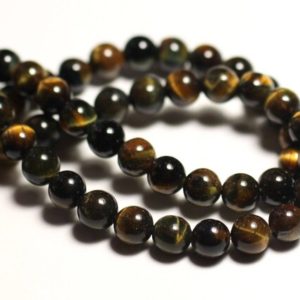 Shop Tiger Eye Bead Shapes! Fil 39cm 36pc env – Perles Pierre – Oeil Tigre et Faucon bleu Boules 10mm | Natural genuine other-shape Tiger Eye beads for beading and jewelry making.  #jewelry #beads #beadedjewelry #diyjewelry #jewelrymaking #beadstore #beading #affiliate #ad
