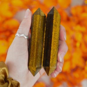 Shop Tiger Eye Stones & Crystals! Tigers Eye Double Terminated Point | Natural genuine stones & crystals in various shapes & sizes. Buy raw cut, tumbled, or polished gemstones for making jewelry or crystal healing energy vibration raising reiki stones. #crystals #gemstones #crystalhealing #crystalsandgemstones #energyhealing #affiliate #ad