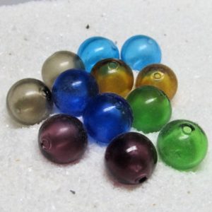 Lampwork Beads 12mm Large Hand Blown Smooth Semi-Clear Rounds in 6 colors, blue, green, purple, topaz, smoke. – 4 Pieces | Natural genuine round Topaz beads for beading and jewelry making.  #jewelry #beads #beadedjewelry #diyjewelry #jewelrymaking #beadstore #beading #affiliate #ad