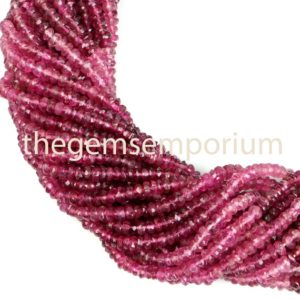 Shop Tourmaline Faceted Beads! Rubellite tourmaline Faceted Rondelle beads, Rubellite Faceted beads, tourmaline Rondelle beads, tourmaline beads, Rubellite beads | Natural genuine faceted Tourmaline beads for beading and jewelry making.  #jewelry #beads #beadedjewelry #diyjewelry #jewelrymaking #beadstore #beading #affiliate #ad