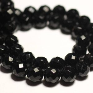 Shop Tourmaline Faceted Beads! Fil 39cm 63pc env – Perles de Pierre – Tourmaline noire Boules Facettées 6mm | Natural genuine faceted Tourmaline beads for beading and jewelry making.  #jewelry #beads #beadedjewelry #diyjewelry #jewelrymaking #beadstore #beading #affiliate #ad