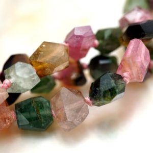 Shop Tourmaline Bead Shapes! トルマリン Tourmaline Facet beads  (ETB01558)  Healing energy/Vintage jewelry/トルマリン | Natural genuine other-shape Tourmaline beads for beading and jewelry making.  #jewelry #beads #beadedjewelry #diyjewelry #jewelrymaking #beadstore #beading #affiliate #ad