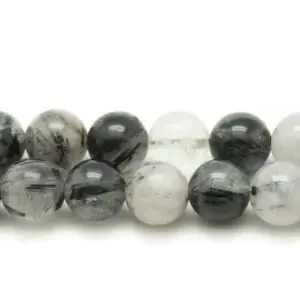 Shop Tourmaline Bead Shapes! Thread 39cm 46pc approx – Stone Beads – Black Tourmaline Quartz Balls 8mm | Natural genuine other-shape Tourmaline beads for beading and jewelry making.  #jewelry #beads #beadedjewelry #diyjewelry #jewelrymaking #beadstore #beading #affiliate #ad