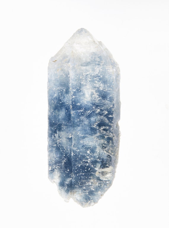 Raw Blue Tourmaline Quartz Crystal Point - Blue Tourmaline In Clear Quartz - Rough Blue Tourmaline Crystal - Raw Indicolite Quartz #4