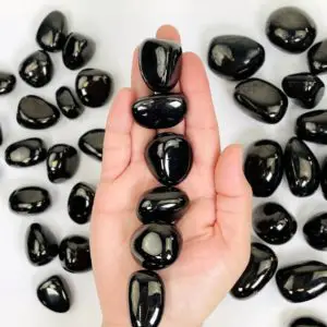 Shop Jet Stones & Crystals! Tumbled Jet stone – Small Stone – Choose 1, 5, or 10 pcs – (UOOAK-S6-05) | Natural genuine stones & crystals in various shapes & sizes. Buy raw cut, tumbled, or polished gemstones for making jewelry or crystal healing energy vibration raising reiki stones. #crystals #gemstones #crystalhealing #crystalsandgemstones #energyhealing #affiliate #ad