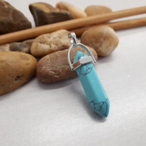 Shop Turquoise Pendants! Turquoise Point Necklace – Turquoise Pendant – Reiki Yoga Pendant – Turquoise Jewelry –  Healing Crystal Boho Necklace – December birthstone | Natural genuine Turquoise pendants. Buy crystal jewelry, handmade handcrafted artisan jewelry for women.  Unique handmade gift ideas. #jewelry #beadedpendants #beadedjewelry #gift #shopping #handmadejewelry #fashion #style #product #pendants #affiliate #ad
