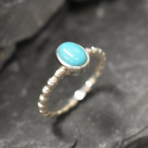Shop Turquoise Rings! Turquoise Ring, Natural Turquoise, December Birthstone, Blue Promise Ring, Blue Vintage Ring, Dainty Blue Ring, Blue Ring, Solid Silver Ring | Natural genuine Turquoise rings, simple unique handcrafted gemstone rings. #rings #jewelry #shopping #gift #handmade #fashion #style #affiliate #ad