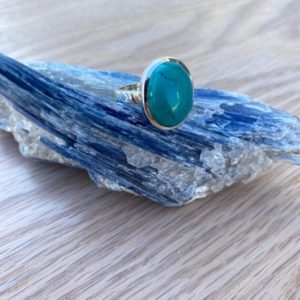Shop Turquoise Rings! Turquoise Oval Sterling Silver Ring // Turquoise Jewelry // Natural Turquoise // Turquoise Silver Ring //Turquoise  Stone Ring | Natural genuine Turquoise rings, simple unique handcrafted gemstone rings. #rings #jewelry #shopping #gift #handmade #fashion #style #affiliate #ad