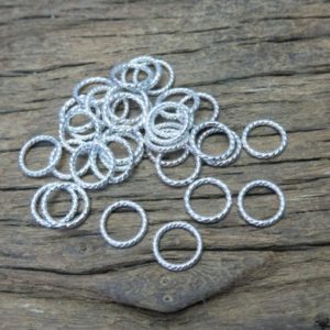 Shop Jump Rings! twisted sterling silver closed  jump rings  – 925 genuine silver closed rings – 1.2mm round jump ring – twisted ring findings for jewelry | Shop jewelry making and beading supplies, tools & findings for DIY jewelry making and crafts. #jewelrymaking #diyjewelry #jewelrycrafts #jewelrysupplies #beading #affiliate #ad