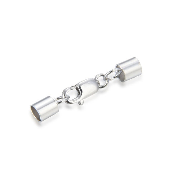 Pick 2 Or 5 Sets 925 Sterling Silver Tube End Cap Endcap Clasp (hole Id 2mm 3mm) For Leather Cord Necklace Bracelet Diy Craft Jewelry Making