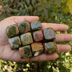 Shop Unakite Stones & Crystals! Unakite Tumbled Stone Cube Shaped | Natural genuine stones & crystals in various shapes & sizes. Buy raw cut, tumbled, or polished gemstones for making jewelry or crystal healing energy vibration raising reiki stones. #crystals #gemstones #crystalhealing #crystalsandgemstones #energyhealing #affiliate #ad