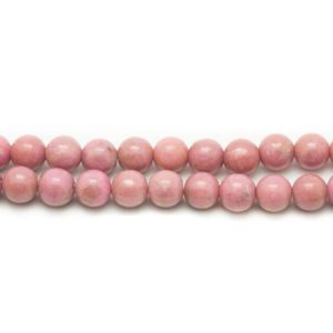 Shop Rhodonite Bead Shapes! Fil 39cm 59pc env – Perles Pierre – Rhodonite Boules 6mm Rose | Natural genuine other-shape Rhodonite beads for beading and jewelry making.  #jewelry #beads #beadedjewelry #diyjewelry #jewelrymaking #beadstore #beading #affiliate #ad