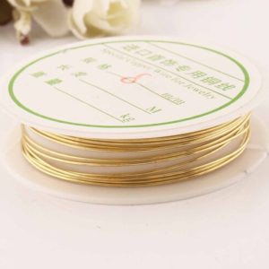 Shop Wire! 0.8mm Spool of thin brass wire thread,1.5 meter Round Dead wire,Plated brass wire,jewelry wire,jewelry supplies components,Solid Yellow Wire | Shop jewelry making and beading supplies, tools & findings for DIY jewelry making and crafts. #jewelrymaking #diyjewelry #jewelrycrafts #jewelrysupplies #beading #affiliate #ad