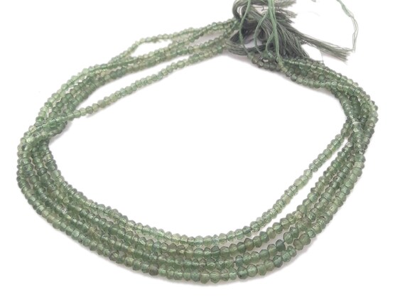 1 Strand Natural Serpentine Faceted Rondelle Shape Gemstone Beads, 13 Inch Strand, Wholesale Serpentine Beads