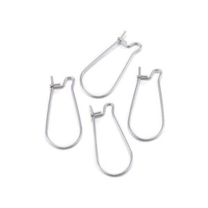 Shop Ear Wires & Posts for Making Earrings! 316L Titanium Steel Kidney earwire – Earring Components – earring hooks ear wire – Earring Finding – Hoop Earring – 25mm x 12mm (2409) | Shop jewelry making and beading supplies, tools & findings for DIY jewelry making and crafts. #jewelrymaking #diyjewelry #jewelrycrafts #jewelrysupplies #beading #affiliate #ad