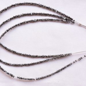 Shop Black Diamond Beads! Black Diamond Beads, Uncut Diamond, Raw Diamond Beads, 2.50mm, Rough Diamond, Conflict Free, Diamond For Jewelry, 8 Inches Strand | Natural genuine beads Diamond beads for beading and jewelry making.  #jewelry #beads #beadedjewelry #diyjewelry #jewelrymaking #beadstore #beading #affiliate #ad