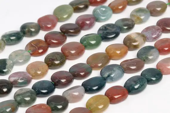 Genuine Natural Indian Agate Loose Beads Grade Aaa Pebble Nugget Shape 8-10mm