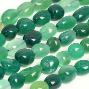 Shop Agate Chip & Nugget Beads! Natural Green Agate Loose Beads Grade AAA Pebble Nugget Shape 7-9mm | Natural genuine chip Agate beads for beading and jewelry making.  #jewelry #beads #beadedjewelry #diyjewelry #jewelrymaking #beadstore #beading #affiliate #ad