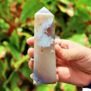 Skip An Atom Agate Crystal Obelisk Tower – 140MM Natural Brown, 4 Faceted Healing Power, Meditation & Spiritual Tool, Unique Gift | Natural genuine stones & crystals in various shapes & sizes. Buy raw cut, tumbled, or polished gemstones for making jewelry or crystal healing energy vibration raising reiki stones. #crystals #gemstones #crystalhealing #crystalsandgemstones #energyhealing #affiliate #ad