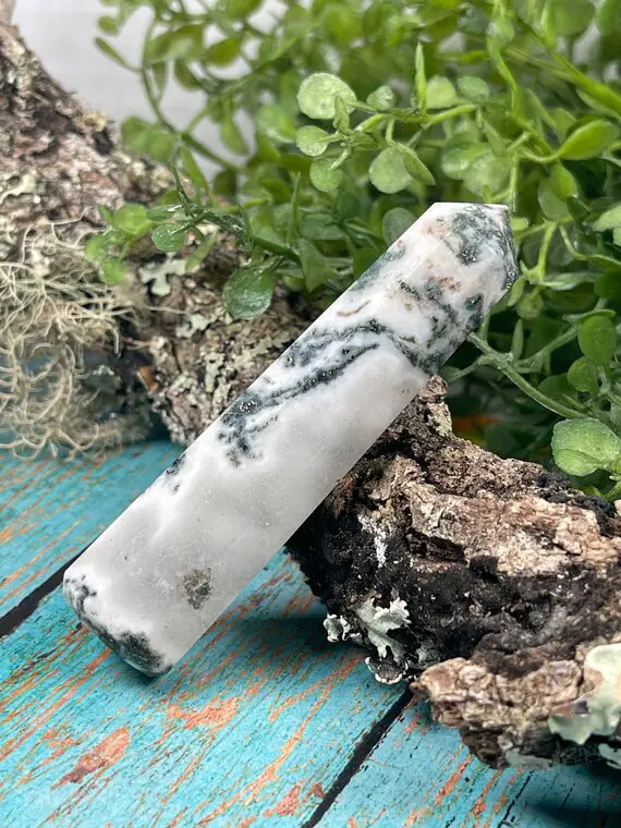 Tree Agate Point - Crystal Generator - Reiki Charged Crystal Tower - Earth Energy - New Beginnings - Connect With Nature Spirits #20