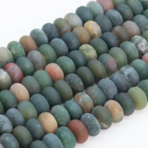 Shop Agate Rondelle Beads! Genuine Natural Matte Multicolor Indian Agate Loose Beads Rondelle Shape 10x6MM | Natural genuine rondelle Agate beads for beading and jewelry making.  #jewelry #beads #beadedjewelry #diyjewelry #jewelrymaking #beadstore #beading #affiliate #ad
