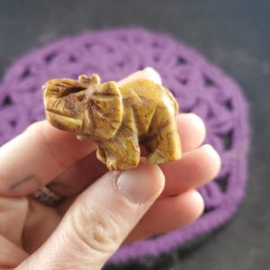 Shop Agate Shapes! Crazy Lace Agate Elephant Carved Crystal Stones Standing Trunk Up Good Luck happiness carving animal totem | Natural genuine stones & crystals in various shapes & sizes. Buy raw cut, tumbled, or polished gemstones for making jewelry or crystal healing energy vibration raising reiki stones. #crystals #gemstones #crystalhealing #crystalsandgemstones #energyhealing #affiliate #ad