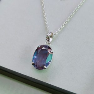 Shop Alexandrite Pendants! Alexandrite pendant, Alexandrite  necklace, 16×12 mm oval cut Alexandrite pendant, 925 sterling silver, color change stone pendant | Natural genuine Alexandrite pendants. Buy crystal jewelry, handmade handcrafted artisan jewelry for women.  Unique handmade gift ideas. #jewelry #beadedpendants #beadedjewelry #gift #shopping #handmadejewelry #fashion #style #product #pendants #affiliate #ad